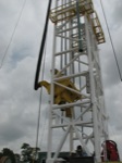 Top Head Drive Installed in Mast for Layne Christiansen
